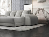 Colțar extensibil dumonde cu ladă de depozitare si sezut confortabil din spuma HR, Verona Zoom Gri II 290x185 cm Fabrica
