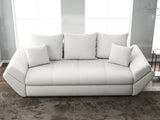 Canapea extensibilă dumonde cu ladă de depozitare si sezut confortabil din spuma HR, Loana Zoom Euphoria White 250x100 cm Fabrica