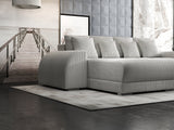 Colțar extensibil dumonde cu ladă de depozitare si sezut confortabil din spuma HR, Verona Zoom Gri 290x185 cm Fabrica