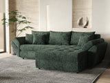 Colțar extensibil dumonde cu ladă de depozitare si sezut confortabil din spuma HR, Loana Verde Euphoria II 270x185 cm Fabrica