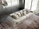 Canapea extensibilă dumonde cu 2 lăzi de depozitare si sezut confortabil din spuma HR, Big Sofa Verona Enjoy Lux Beige 310x100 cm Fabrica