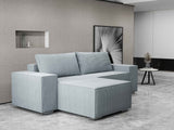 Colțar extensibil dumonde cu ladă de depozitare si sezut confortabil din spuma HR, Dream Zoom Gri Mint 290x185 cm Fabrica