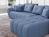 Colțar extensibil dumonde cu ladă de depozitare si sezut confortabil din spuma HR, Berlin XL Enjoy Lux Blue 350x185 cm II Fabrica