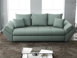 Canapea extensibilă dumonde cu ladă de depozitare si sezut confortabil din spuma HR, Loana Mint 250x100 cm Fabrica