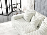Colțar extensibil dumonde cu ladă de depozitare si sezut confortabil din spuma HR, Verona Ambience Alb II 290x185 cm Fabrica