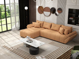 Colțar extensibil dumonde cu ladă de depozitare si sezut confortabil din spuma HR, Berlin XL Enjoy Lux Mango 350x185 cm