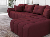 Colțar extensibil dumonde cu ladă de depozitare si sezut confortabil din spuma HR, Berlin XL Enjoy Lux Red 350x185 cm II Fabrica