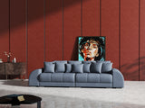 Canapea extensibilă dumonde cu 2 lăzi de depozitare si sezut confortabil din spuma HR, Big Sofa Verona Enjoy Lux Antracit 310x100 cm