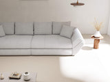 Canapea extensibilă dumonde cu ladă de depozitare si sezut confortabil din spuma HR, Loana Euphoria Gri 300x100 cm Fabrica
