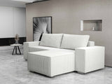 Colțar extensibil dumonde cu ladă de depozitare si sezut confortabil din spuma HR, Dream Zoom Gri 290x185 cm II Fabrica