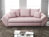 Canapea extensibilă dumonde cu ladă de depozitare si sezut confortabil din spuma HR, Loana Pink 250x100 cm Fabrica