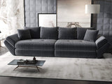 Canapea extensibilă dumonde cu ladă de depozitare si sezut confortabil din spuma HR, Loana Ambience Gri 300x100 cm Fabrica