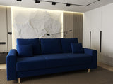 Canapea extensibilă dumonde cu ladă de depozitare si sezut confortabil din spuma HR, Kronos Royal Albastru 210x100 cm fabrica