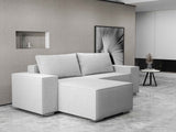 Colțar extensibil dumonde cu ladă de depozitare si sezut confortabil din spuma HR, Dream Euphoria Gri 290x185 cm Fabrica