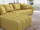 Colțar extensibil dumonde cu ladă de depozitare si sezut confortabil din spuma HR, Berlin XL Enjoy Lux Melon 350x185 cm Fabrica