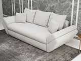 Canapea extensibilă dumonde cu ladă de depozitare si sezut confortabil din spuma HR, Loana Zoom Grey 250x100 cm Fabrica
