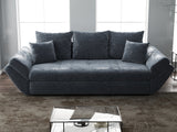 Canapea extensibilă dumonde cu ladă de depozitare si sezut confortabil din spuma HR, Loana Zoom Euphoria Grafit 250x100 cm Fabrica