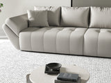Canapea extensibilă dumonde cu ladă de depozitare si sezut confortabil din spuma HR, Berlin Beige 300x100 cm Fabrica
