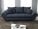 Canapea extensibilă dumonde cu ladă de depozitare si sezut confortabil din spuma HR, Loana Antracit 250x100 cm Fabrica
