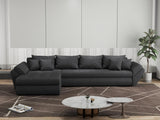 Colțar extensibil dumonde cu ladă de depozitare si sezut confortabil din spuma HR, Loana XL Enjoy Gri Grafit 335x185 cm Fabrica