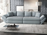 Canapea extensibilă dumonde cu ladă de depozitare si sezut confortabil din spuma HR, Loana Zoom Gri 300x100 cm Fabrica