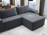 Colțar extensibil dumonde cu ladă de depozitare si sezut confortabil din spuma HR, Dream Ambience Gri 290x185 cm II Fabrica