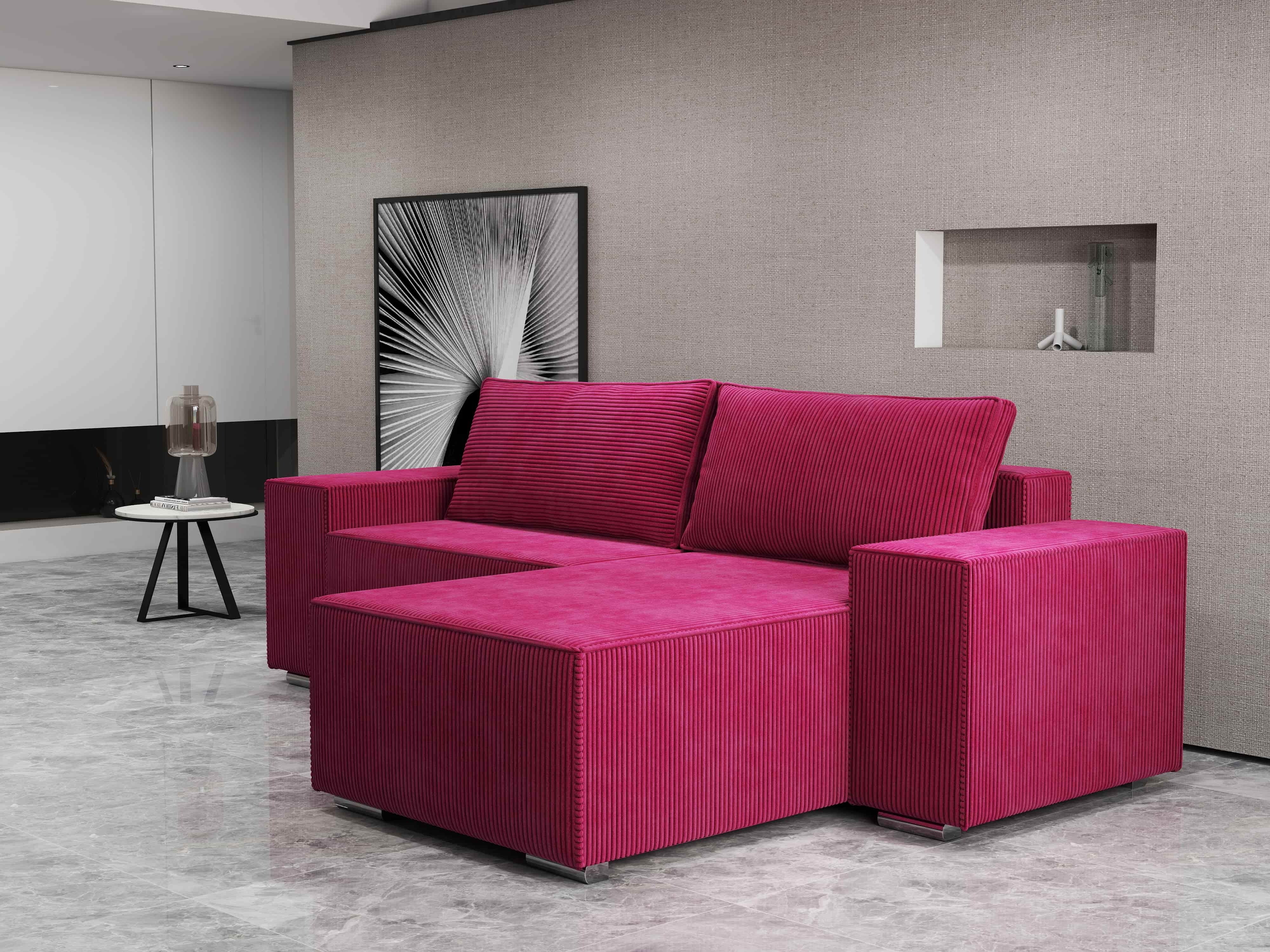 Colțar extensibil dumonde cu ladă de depozitare si sezut confortabil din spuma HR, Dream Zoom Rosu 290x185 cm II Fabrica