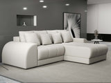Colțar extensibil dumonde cu ladă de depozitare si sezut confortabil din spuma HR, Verona Enjoy Bej II 290x185 cm Fabrica