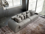 Canapea extensibilă dumonde cu 2 lăzi de depozitare si sezut confortabil din spuma HR, Big Sofa Verona Enjoy Lux Light Grey 310x100 cm Fabrica