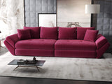 Canapea extensibilă dumonde cu ladă de depozitare si sezut confortabil din spuma HR, Loana Zoom Rosu 300x100 cm Fabrica