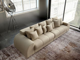 Canapea extensibilă dumonde cu 2 lăzi de depozitare si sezut confortabil din spuma HR, Big Sofa Verona Enjoy Lux 02 Beige 310x100 cm Fabrica