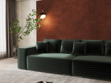 Canapea extensibilă dumonde cu ladă de depozitare si sezut confortabil din spuma HR, Dream Ambience Verde 310x100 cm Fabrica