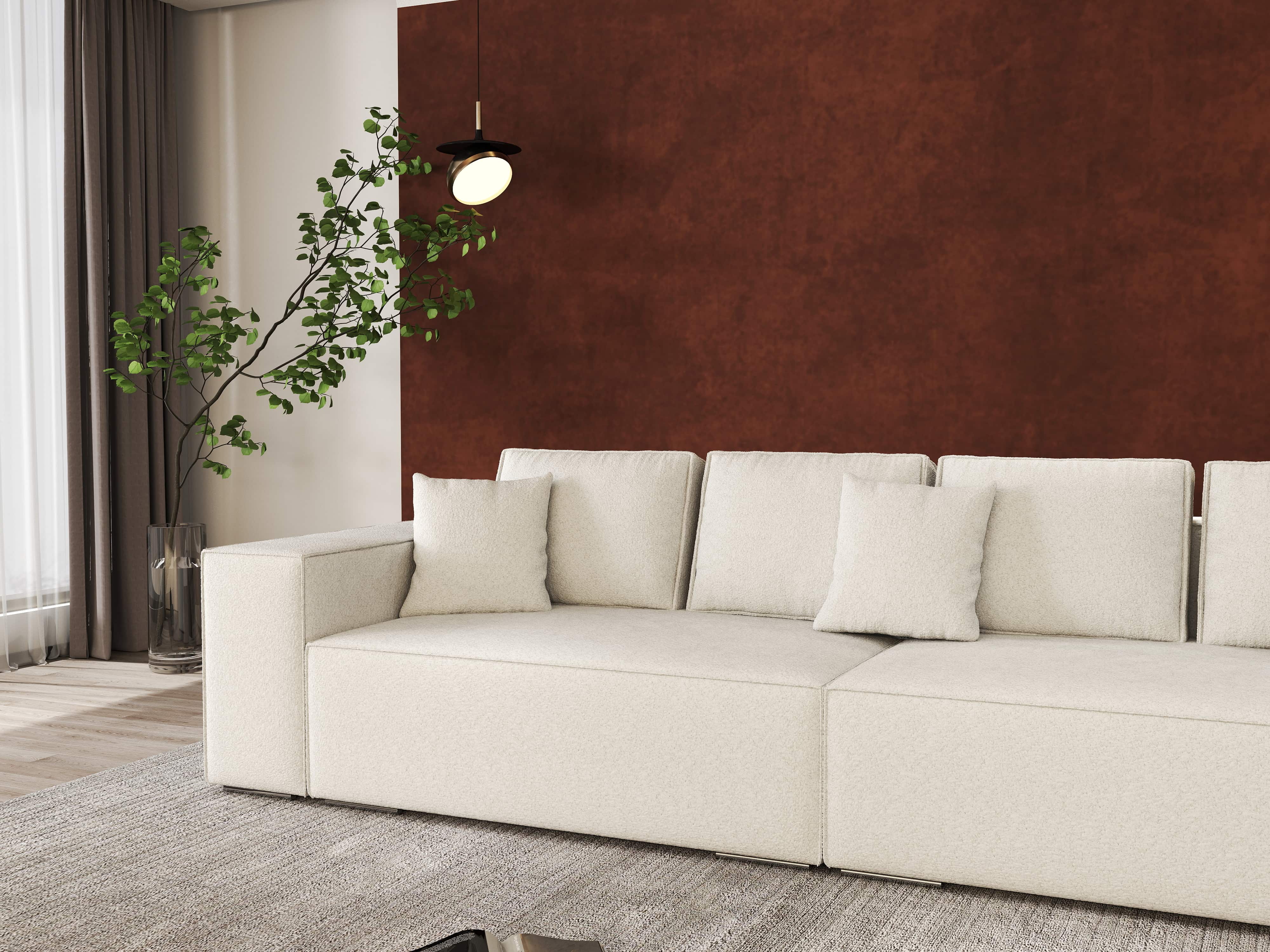 Canapea extensibilă dumonde cu ladă de depozitare si sezut confortabil din spuma HR, Dream Euphoria Ivory 310x100 cm Fabrica