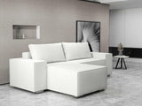Colțar extensibil dumonde cu ladă de depozitare si sezut confortabil din spuma HR, Dream Euphoria Alb 290x185 cm Fabrica