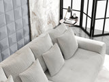 Colțar extensibil dumonde cu ladă de depozitare si sezut confortabil din spuma HR, Verona Zoom Gri 290x185 cm Fabrica