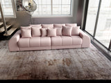 Canapea extensibilă dumonde cu 2 lăzi de depozitare si sezut confortabil din spuma HR, Big Sofa Verona Enjoy Lux Flamingo 310x100 cm Fabrica