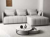 Colțar extensibil dumonde cu ladă de depozitare si sezut confortabil din spuma HR, Malta Euphoria Grey 235x185 cm