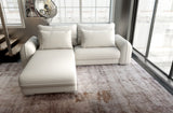 Colțar extensibil dumonde cu ladă de depozitare si sezut confortabil din spuma HR, Denver Enjoy Bej 275x185 cm Fabrica