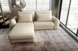 Colțar extensibil dumonde cu ladă de depozitare si sezut confortabil din spuma HR, Denver Enjoy Beige 275x185 cm Fabrica