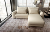Colțar extensibil dumonde cu ladă de depozitare si sezut confortabil din spuma HR, Denver Enjoy Beige 275x185 cm II Fabrica