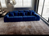 Canapea extensibilă dumonde cu 2 lăzi de depozitare si sezut confortabil din spuma HR, Verona Navy Blue 310x100 cm Fabrica