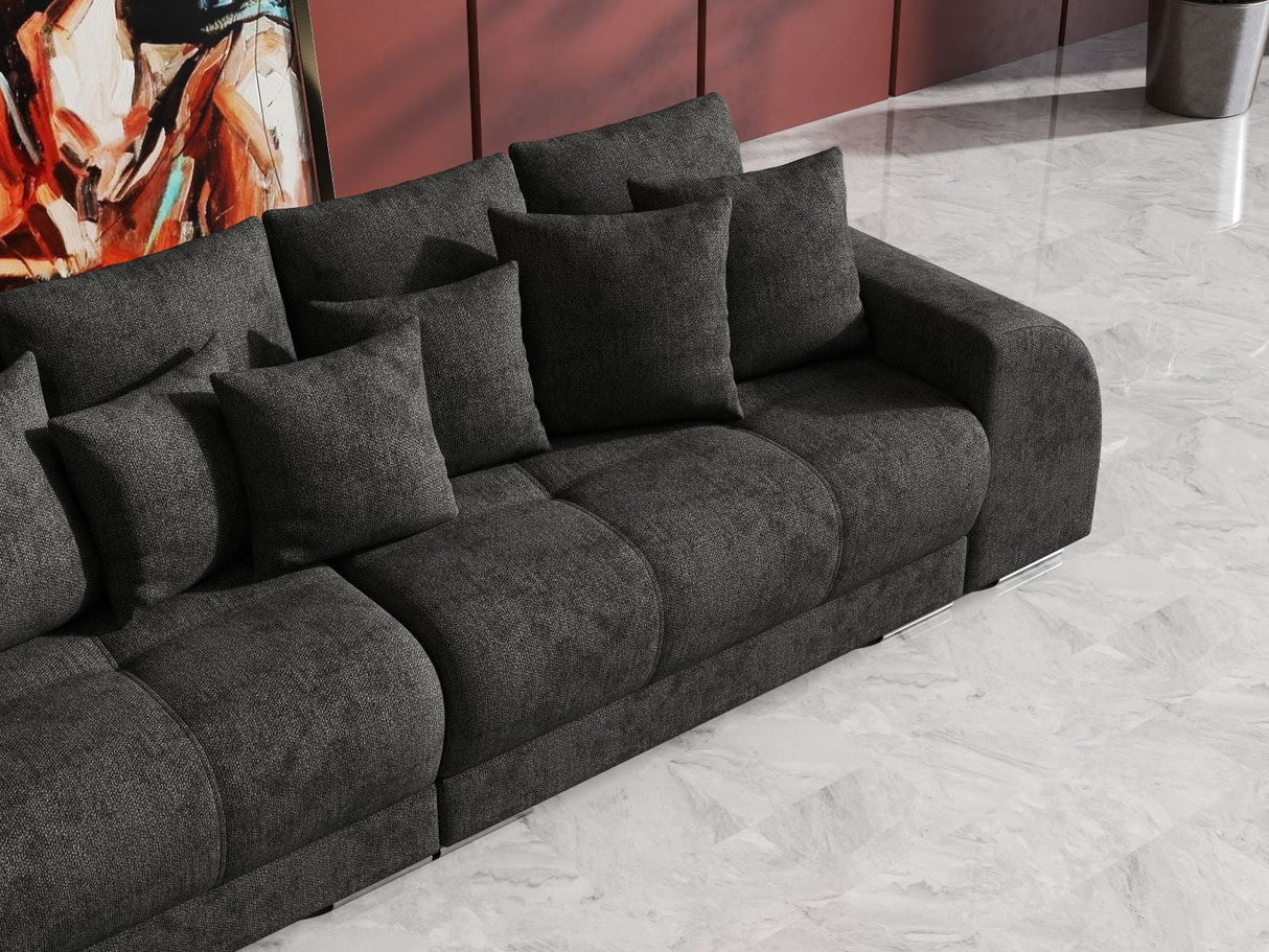 Canapea extensibilă dumonde cu 2 lăzi de depozitare si sezut confortabil din spuma HR, Big Sofa Verona Enjoy Kaki 02 310x100 cm Fabrica