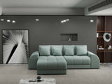 Colțar extensibil dumonde cu ladă de depozitare si sezut confortabil din spuma HR, Verona Enjoy Mint 290x185 cm Fabrica