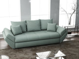 Canapea extensibilă dumonde cu ladă de depozitare si sezut confortabil din spuma HR, Loana Mint 250x100 cm Fabrica