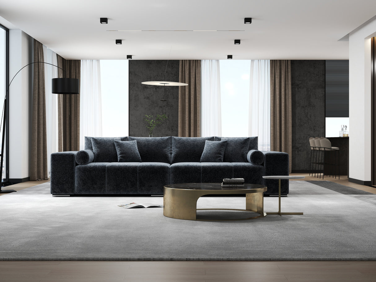 Canapea extensibilă dumonde cu ladă de depozitare si sezut confortabil din spuma HR, Marbela Euphoria Grafit XXL 295x100 cm fabrica