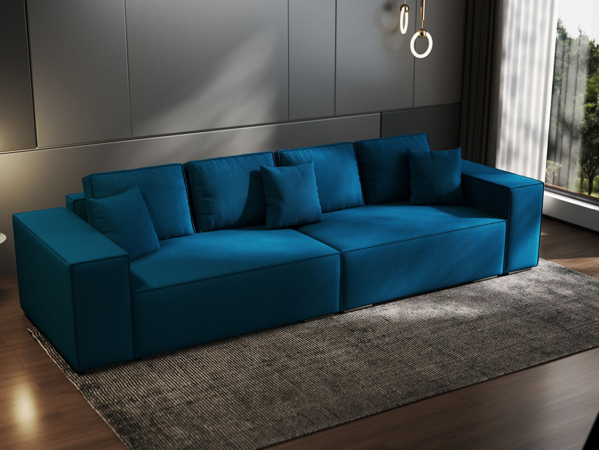 Canapea extensibilă dumonde cu ladă de depozitare si sezut confortabil din spuma HR, Dream Enjoy Verde Petrol 310x100 cm Fabrica