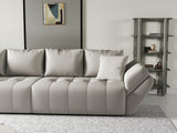 Canapea extensibilă dumonde cu ladă de depozitare si sezut confortabil din spuma HR, Berlin Beige 300x100 cm Fabrica