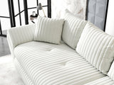 Canapea extensibilă dumonde cu ladă de depozitare si sezut confortabil din spuma HR, Loana Ambience Alb 300x100 cm Fabrica