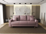 Canapea extensibilă dumonde cu ladă de depozitare si sezut confortabil din spuma HR, Kronos Enjoy Flamingo 210x100 cm fabrica