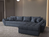 Colțar extensibil dumonde cu ladă de depozitare si sezut confortabil din spuma HR, Loana XL Enjoy Gri Antracit II 335x185 cm Fabrica